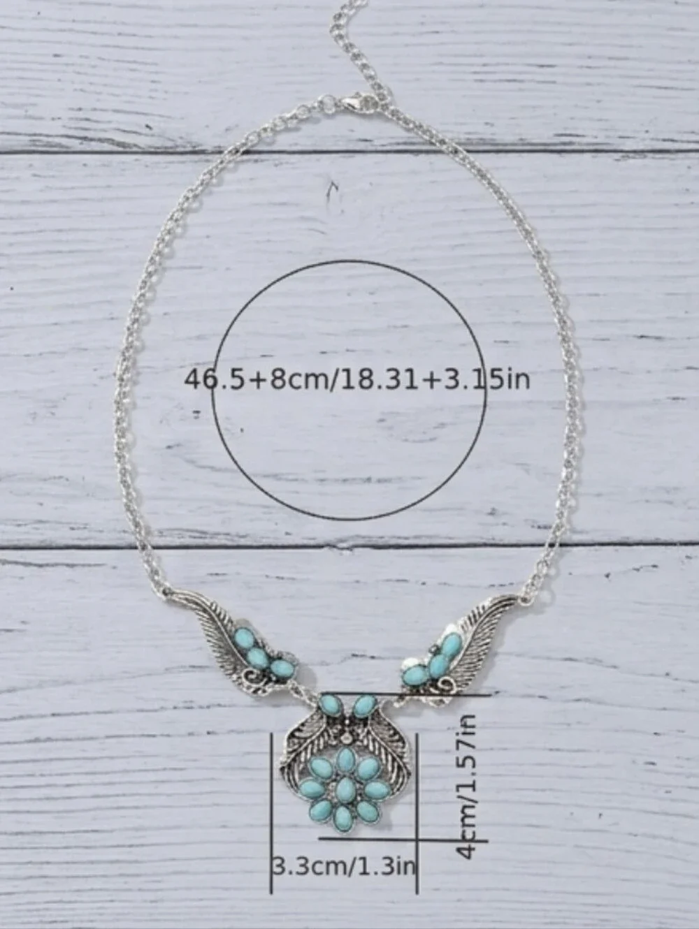 Silverplated Turquoise Necklace & Earrings Set